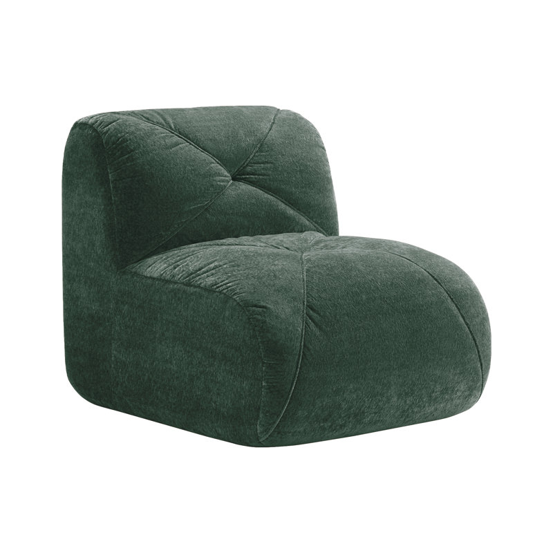 Canapé sans accoudoirs en velours - vert, Green