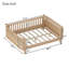 Lit pour enfant sécuritaire et moderne en bois de pin avec garde-corps, idéal pour la chambre d'enfant