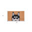 Tapis d'extérieur 24 po x 36 po noir et blanc en fibre de coco