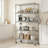 Lylla Height -Adjustable Shelving Unit with Wheels-820001630-865530582