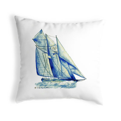 Sailboat Sailboat Indoor/Outdoor Throw Pillow