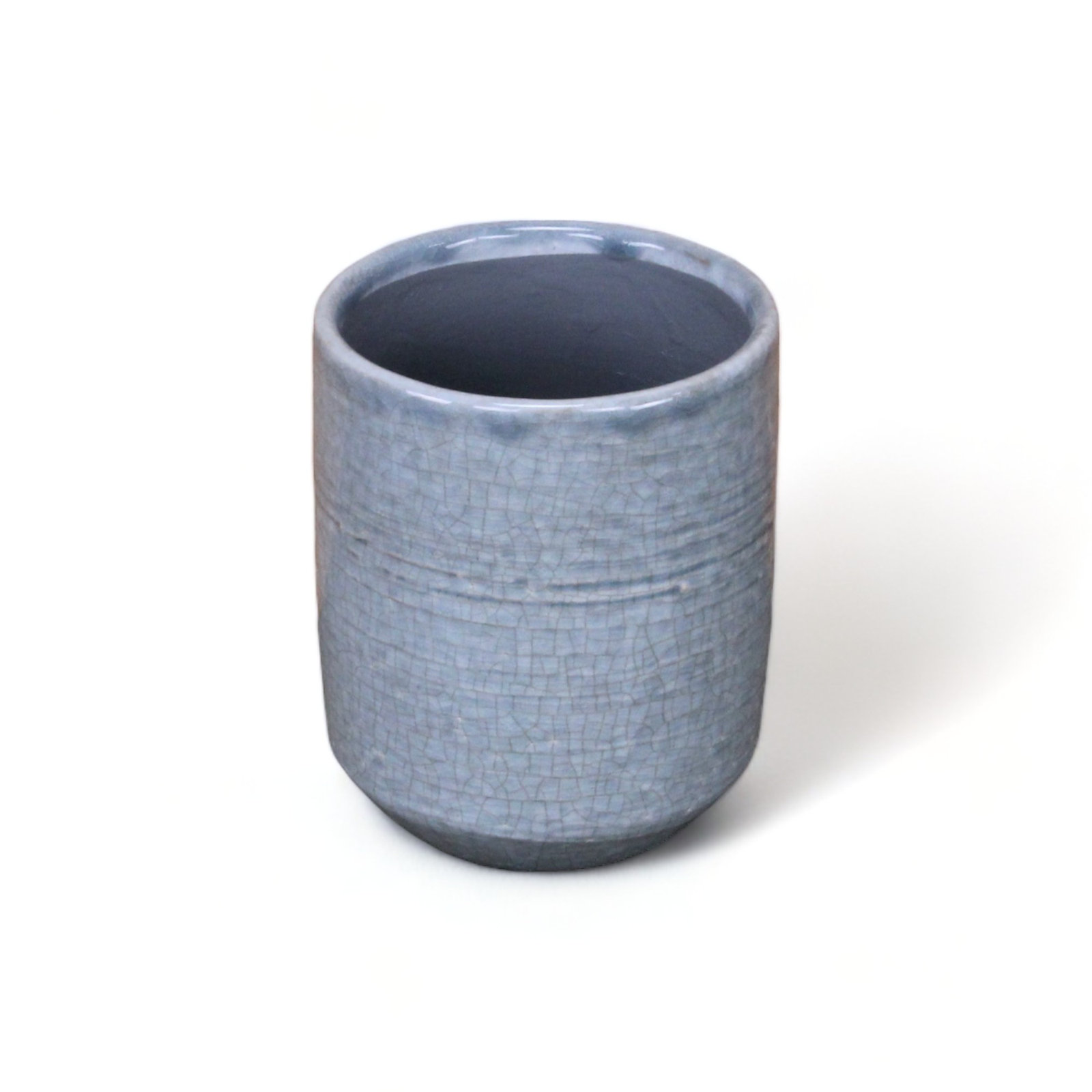 Sia Handmade Ceramic Pot Planter, Gray, 4.75" H x 4" W x 4" D