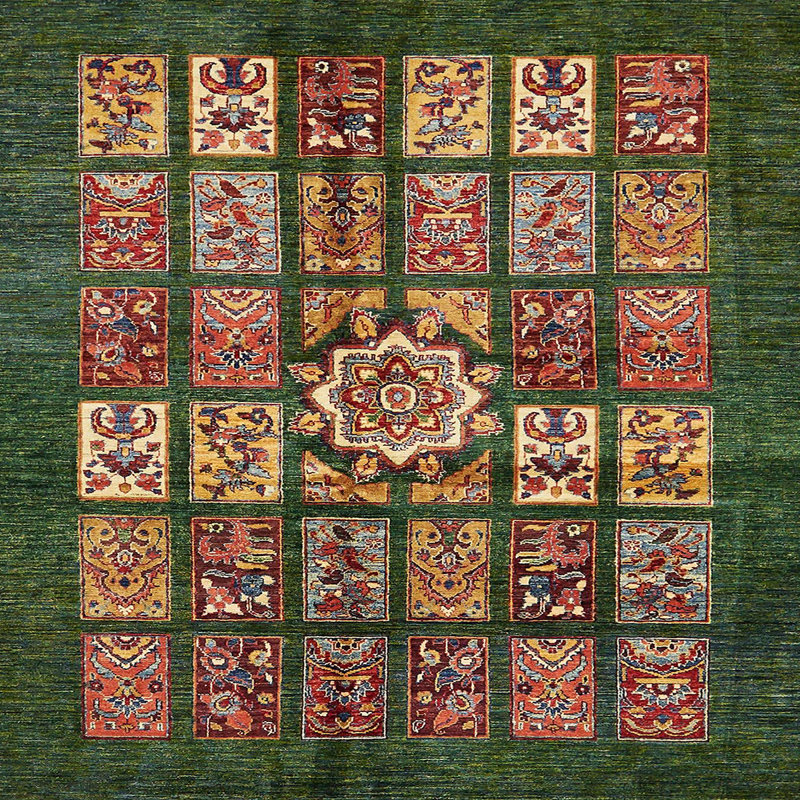 Tapis abstrait moderne 701, Carré 3 pi