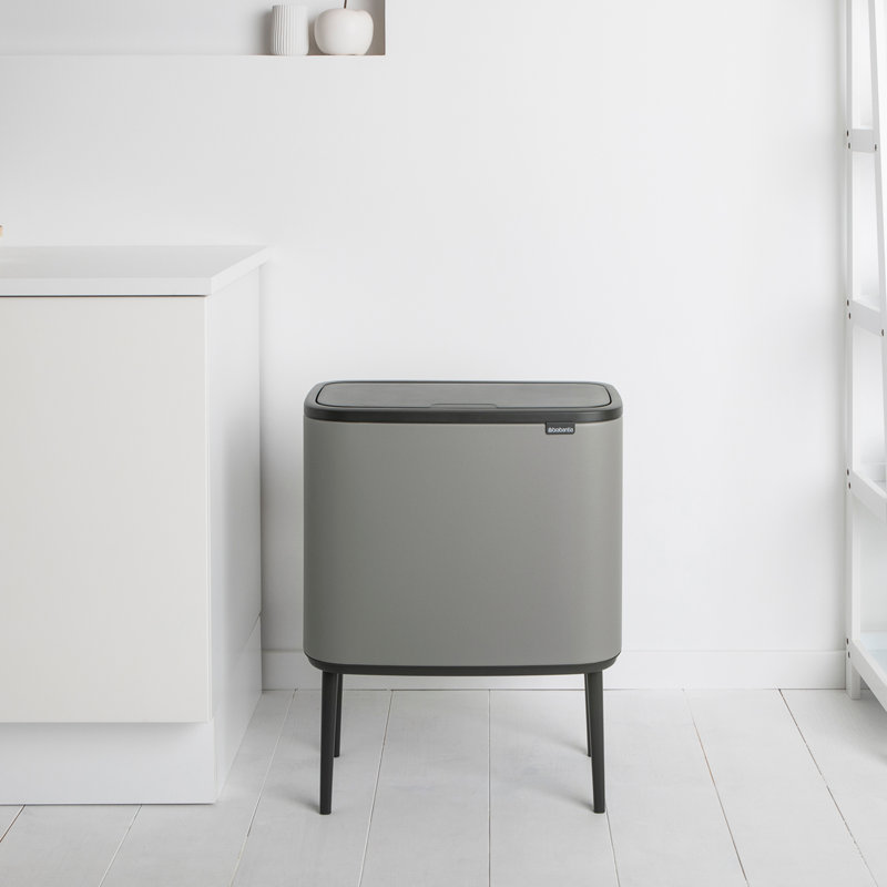 Brabantia Bo Touch 36 Litre Rubbish Bin, Mineral Concrete Grey