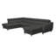 Raedynn Faux Leather Large Corner Sofa with Sleeping Function and Storage Box with Adjustable Headrests -1792617852-1792617854