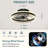 Modern Led Ceiling Fan With Light – Dimmable Ceiling Light With Invisible Blades And Crystal Design, Remote Control & Adjustable Color Temperature, Quiet Fan For Bedroom, Living Room-434539298