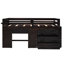 Lit mezzanine simple avec armoire pratique et tablette - et coffre-fort confortable-241866432