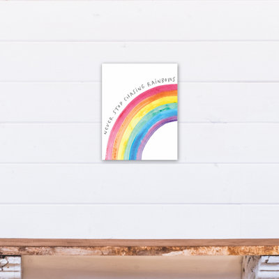 « never stop », art sur toile rainbows Kwong