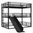 Full Over Full Over Full Bunk Bed With Slide, Metal Triple Bunk Bed With Safety Guardrails, Heavy-Duty Bunk Bed With Noise-Reduced Design, Black-1838567013