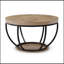 Table basse ronde avec tablettes de rangement à 2 niveaux-130091373