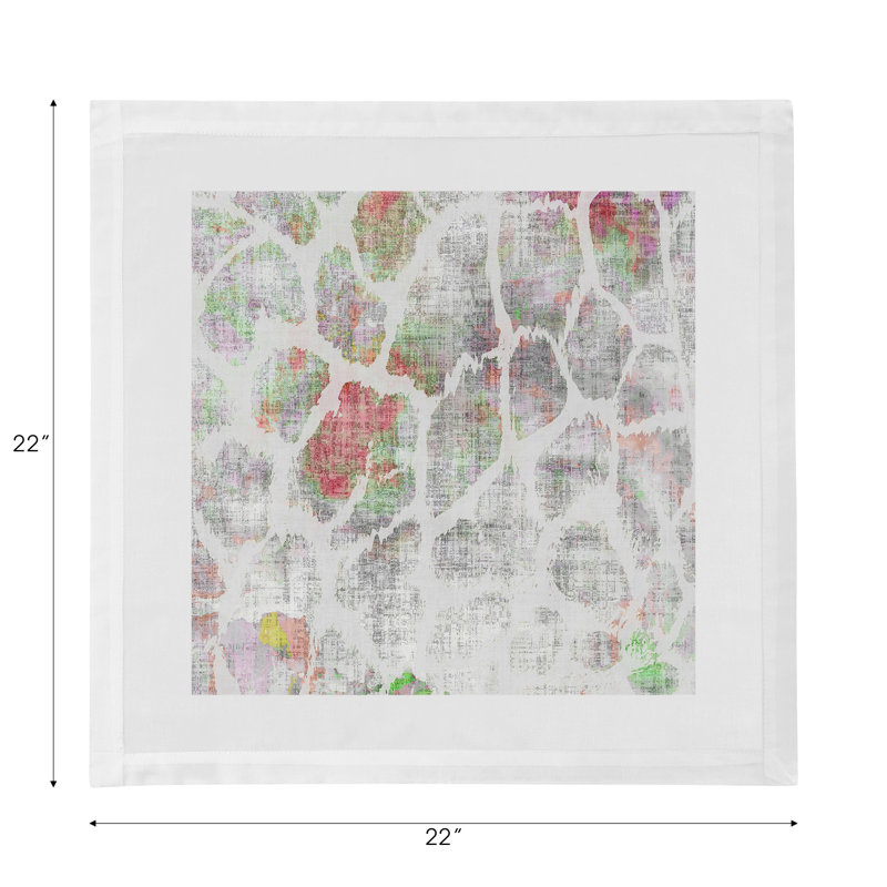 Giraffe Cotton Blend Square Napkins, Holiday