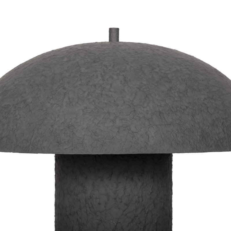 Santorini Table Lamp, Matte Black Plaster