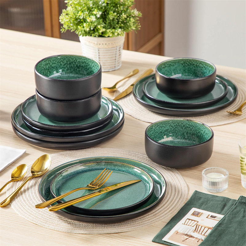 16 Piece Ceramic Dinnerware Set - Service for 4