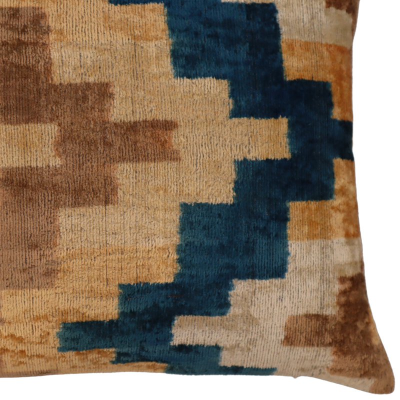 Lumbar Pillow Cover & Insert, Brown/Blue