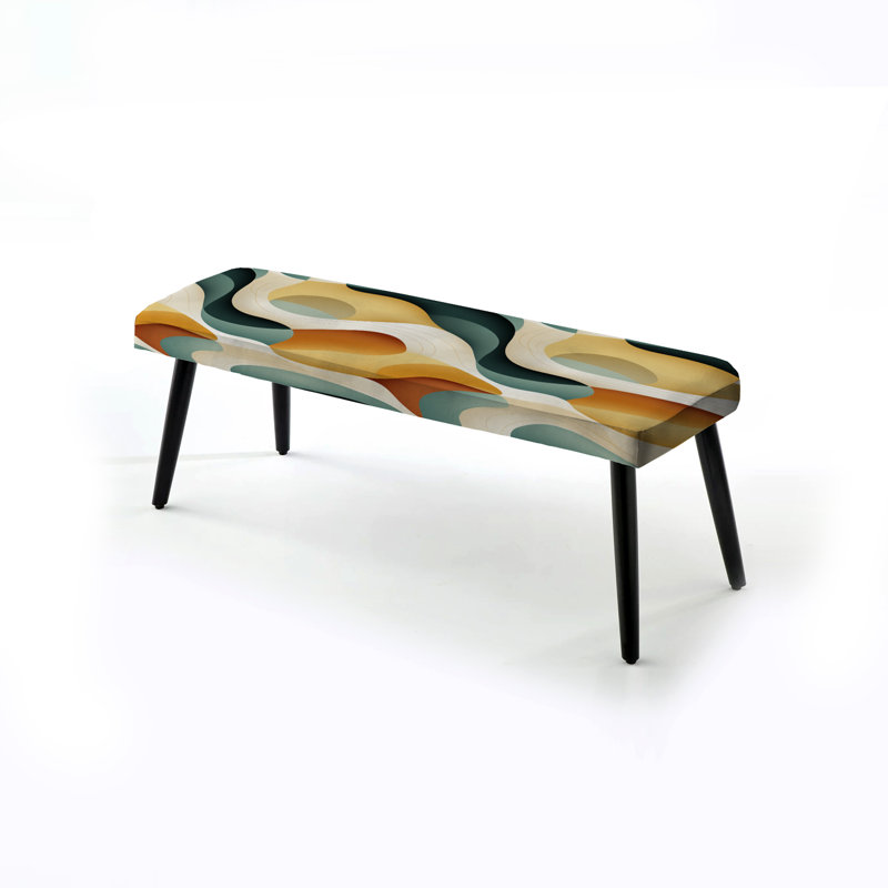 Organic Zen - Banc rembourré noir abstrait