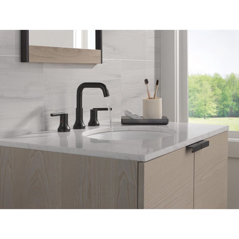 Two Handle Widespread Bathroom Faucet, Stainless