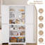 Armoire de rangement de style campagne moderne de 71,3 po de hauteur, garde-manger avec 6 tablettes, fabrication en panneau de fibres à densité moyenne de qualité supérieure, polyvalente pour la cuisine, le vestibule et la salle de bain (poignée améliorée)-691406486