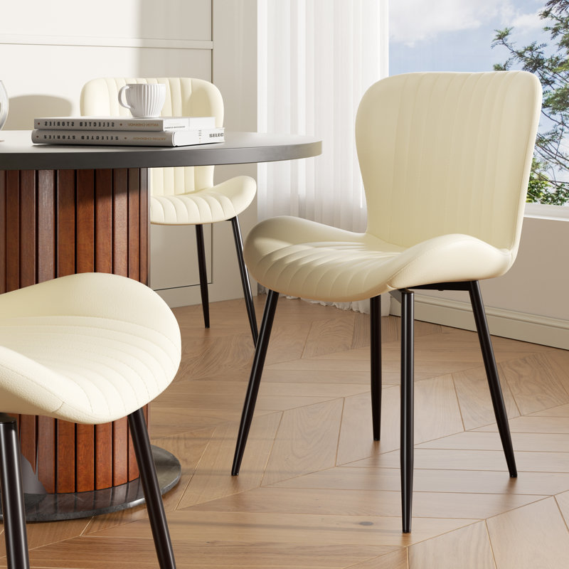 Chaise d'appoint rembourrée Modern (ensemble de 2), 2, Beige