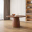 Table de salle à manger ronde en bois massif peu encombrante pour la cuisine, le petit déjeuner et le bureau, style Gullu-1325332687