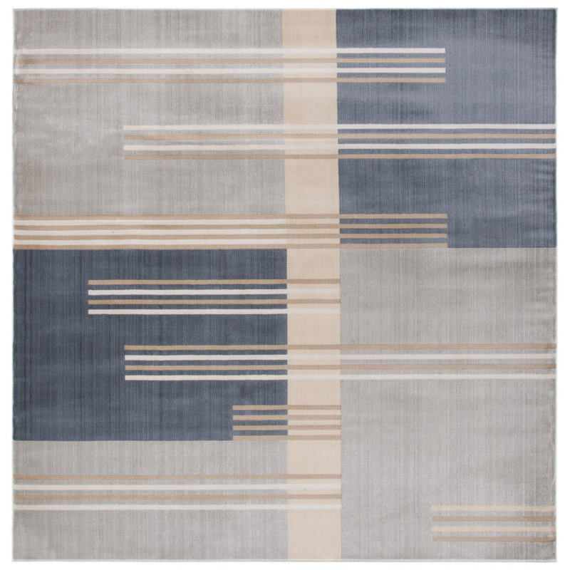 Aslin Gray Rug, Square 6'7"