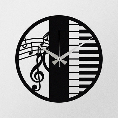 Horloge murale élégante en métal 18,9 po x 18,9 po | Fabrication 100% métal, épaisseur: 0,05 pouce | Nécessite 1 pile AA (non incluse) | Parfait pour les décors modernes et les espaces de vie