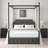 Artevious Upholstered Metal Canopy Storage Bed-234378577-234378578
