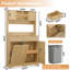 Garde-manger 71 po avec poubelle inclinable de 13 gallons et station de charge