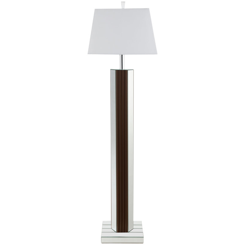 Debrah 67-Inch Square Tapered Mirrored Floor Lamp