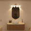 Dimmable Bathroom Wall Light with White Glass Shades-676788464-676788466-676788471