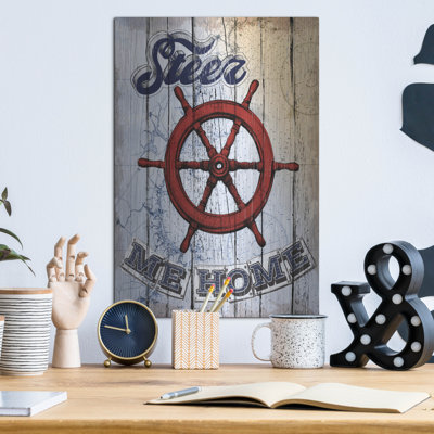 'Shipwheel' by Art Licensing Studio Metal Wall Art