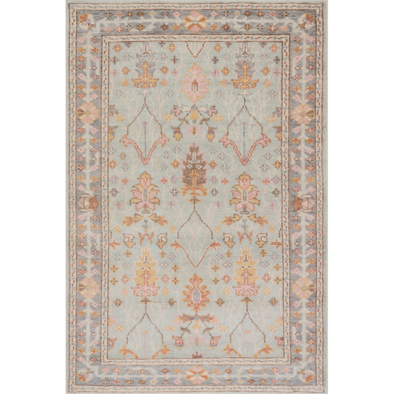  Virella Hand Knotted Wool Area Rug, Rectangle 2' x 3'