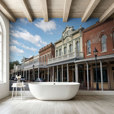 Peel and Stick Wallpaper Wall Mural Old Sacramento Historic District California Wall Art Self Adhesive and Removable