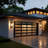 Jarrow Wrought Iron and Glass Outdoor Wall Light-449143351-449143350