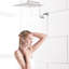 Douche de pluie 12 pouces - bras réglable en acier inoxydable, jet complet pour le corps, tête de luminaire de salle de bain avec couverture, s'adapte aux tuyaux de 1/2 po