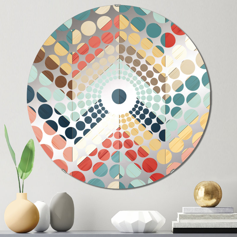 Miroir décoratif à cercles concentriques Farmhouse, 23,6 po x 23,6 po