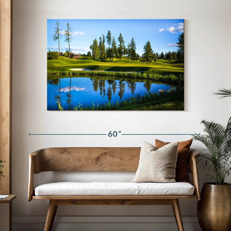 Splendide terrain de golf, H 32 po x l 48 po