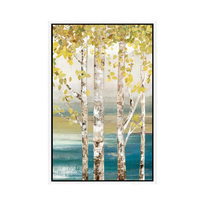 Down By The River III by Allison Pearce - Painting on Canvas, White Framed Canvas, 101.6 cm H x 66.04 cm W