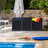 Starplast 62'' W 153 Gallons Water Resistant Plastic Lockable-26263456