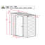 Select Steel Storage Shed Steel Storage Shed, 6X4, Sage Green-67124403