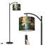 Lampe sur pied à arc avec abat-jour ajustable Mallard Ducks Lake Wild Animal Trees Water Rustic Farmhouse Lamp Lamping