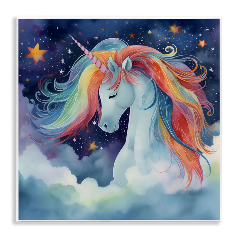 Plaque murale licorne arc-en-ciel, conception par Creative Studio