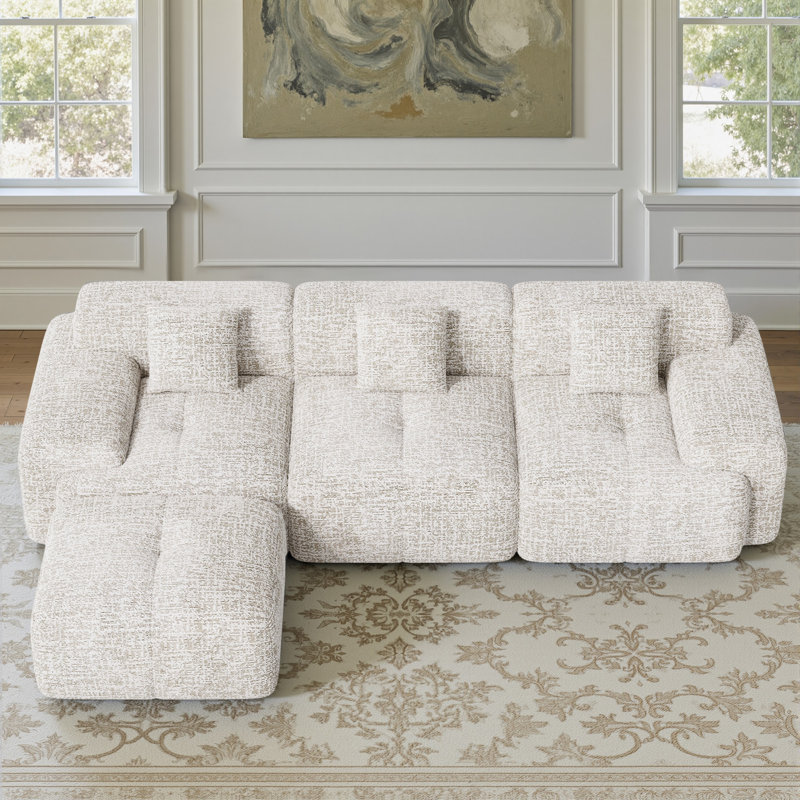 3 Seater Corner Sofa , White