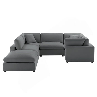Caylie Modular 6-Piece Sectional - Charcoal