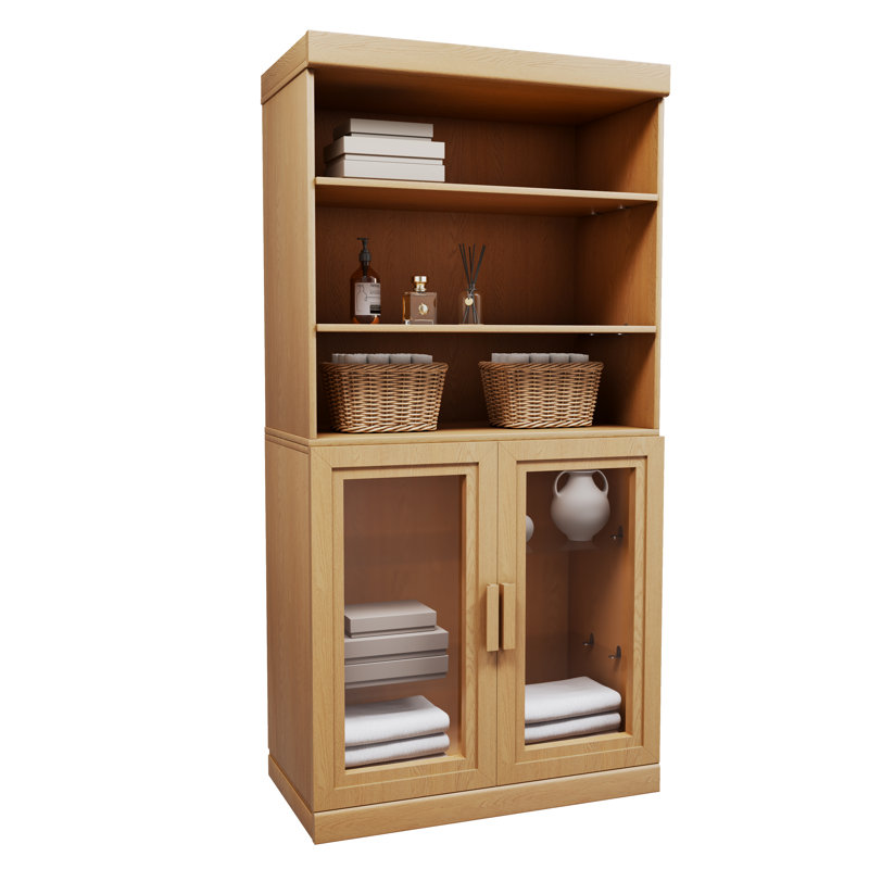 Armoire de rangement de salle de bain avec tablette réglable Jax, Chêne