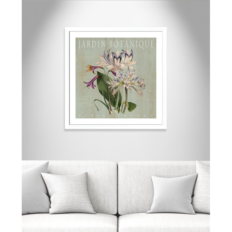 «Botanical Posters», Jardin Botanique, Blanc, H 33,5 po x l 33,5 po x P 1,25 po