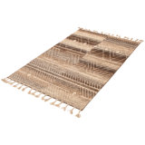 Tapis unique en laine noué à la main kaki / gris nouvel âge 5 pi x 8 pi Hendrixson