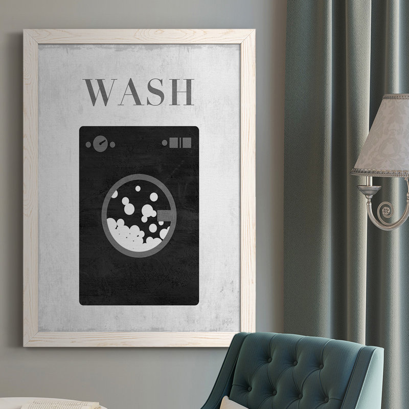 «Wash» - Reproduction d'un seul cadre photo sur toile, H 37,5 po x l 27,5 po x P 1 po, Blanc