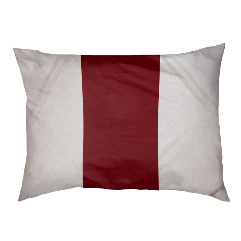 Coussin Ohio Football, Très grand (l 50 po x P 40 po x H 7 po), Blanc / grenat