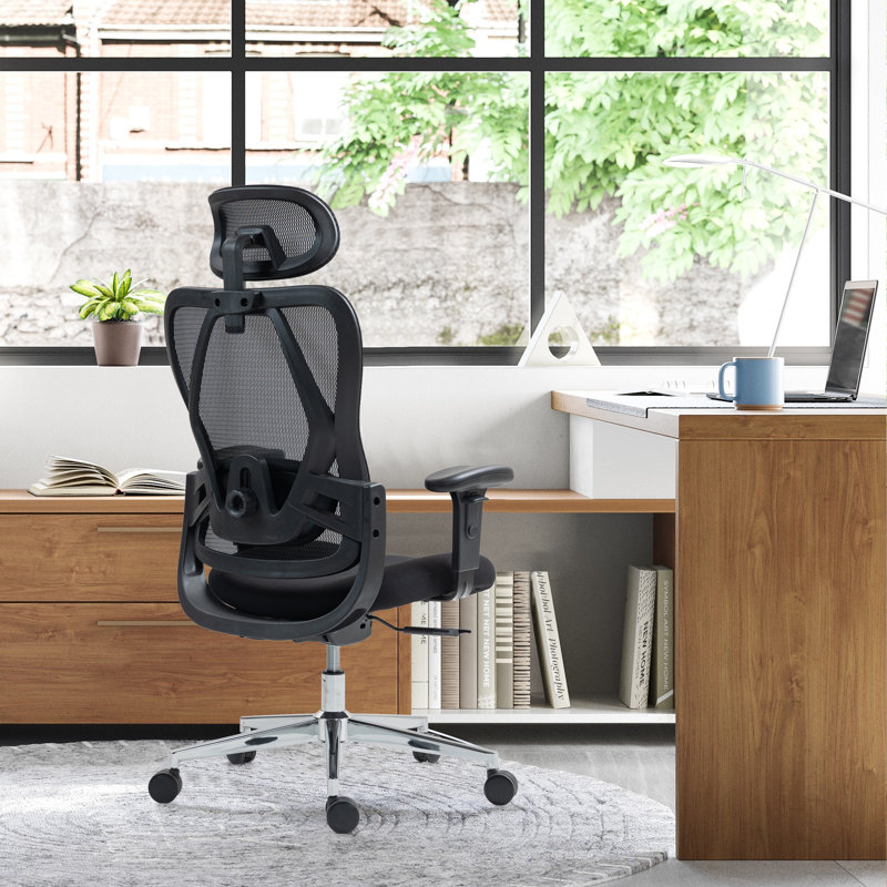200KG Ergonomic High Back Office Chair with Adjustable Mesh Lumbar Support