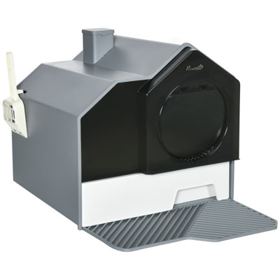 Plastic Litter Box Enclosure with Scoop
